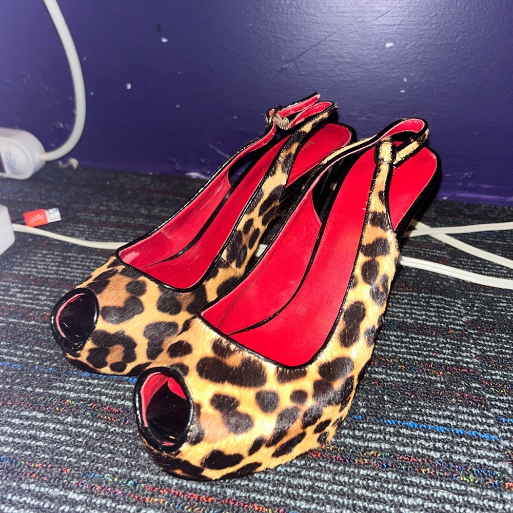 Leopard print heels